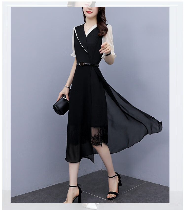 咏桂连衣裙女装2022年新款夏季短袖时尚百搭宽松休闲显瘦气质小个子