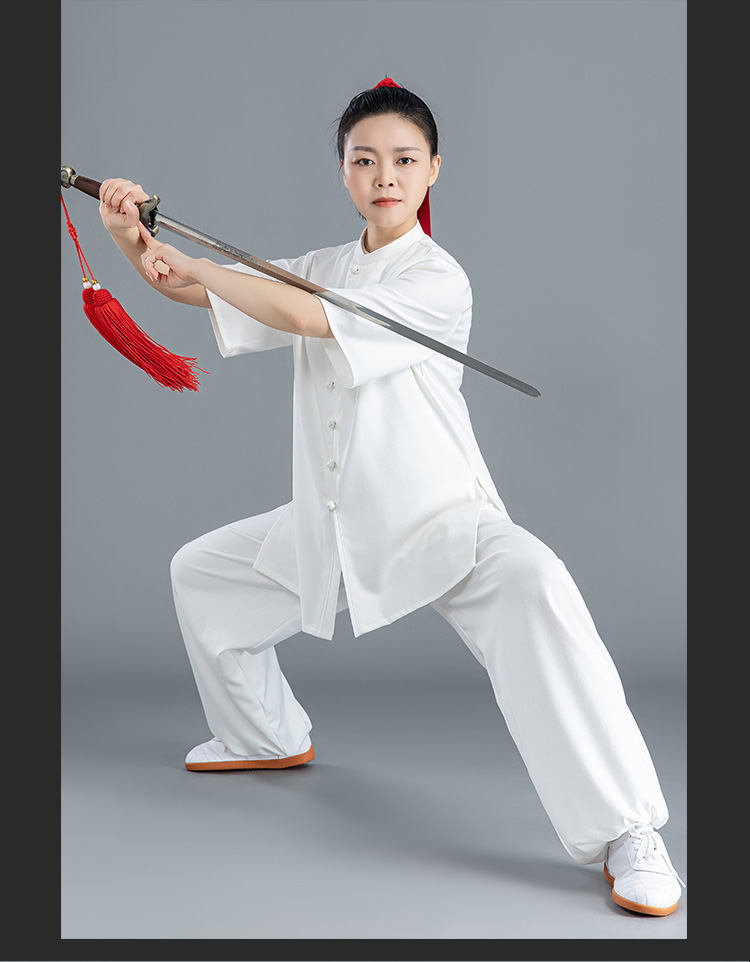 【优选好物】武·印象太极服2022年夏季薄款中袖锦鲤太极服女男棉麻低