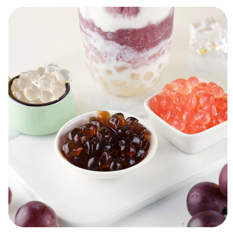 寒天晶球脆波波多肉免煮珍珠奶茶原料蒟蒻粒原味喜茶脆啵啵魔芋球唛珍