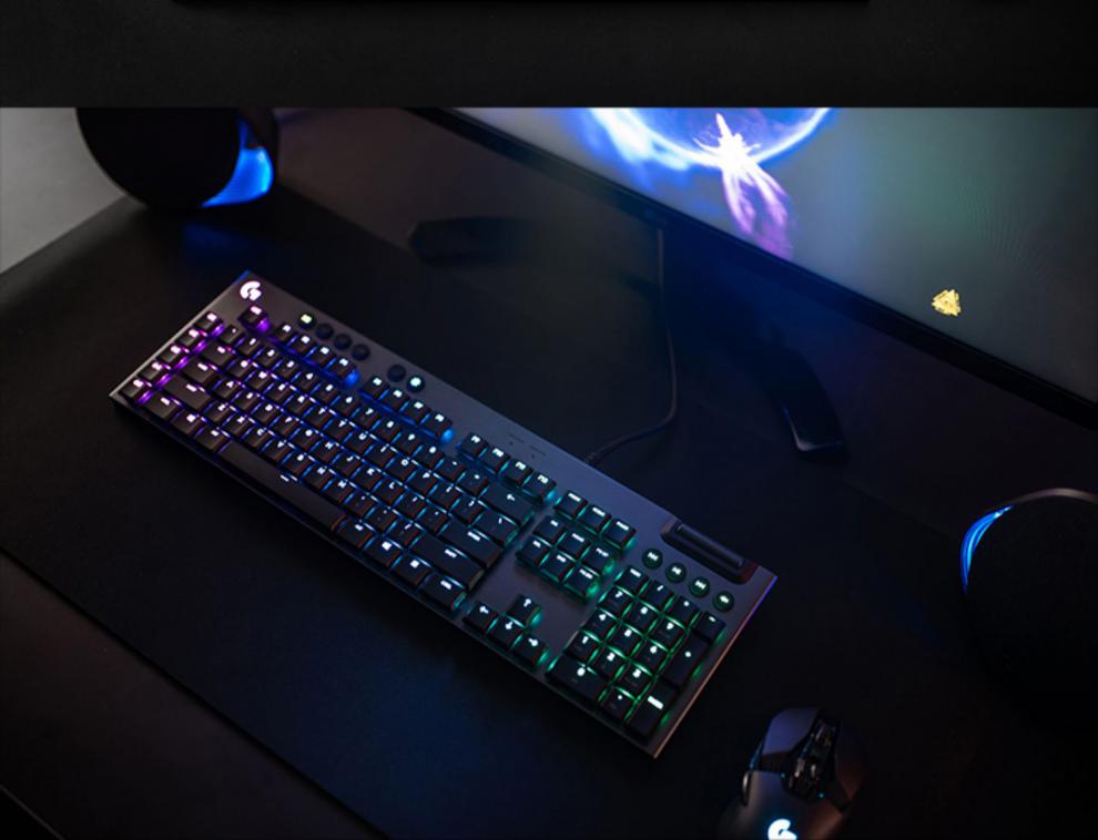 罗技(g)罗技g813有线游戏机械键盘可编程电竞lol台式电脑笔记本茶青