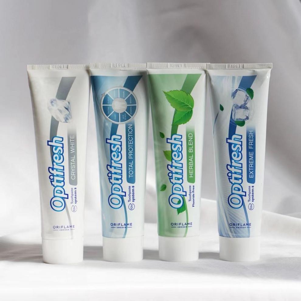 欧瑞莲优齿健牙膏健齿清洁多效全效清爽本草牙膏清新口气异味lk 国产
