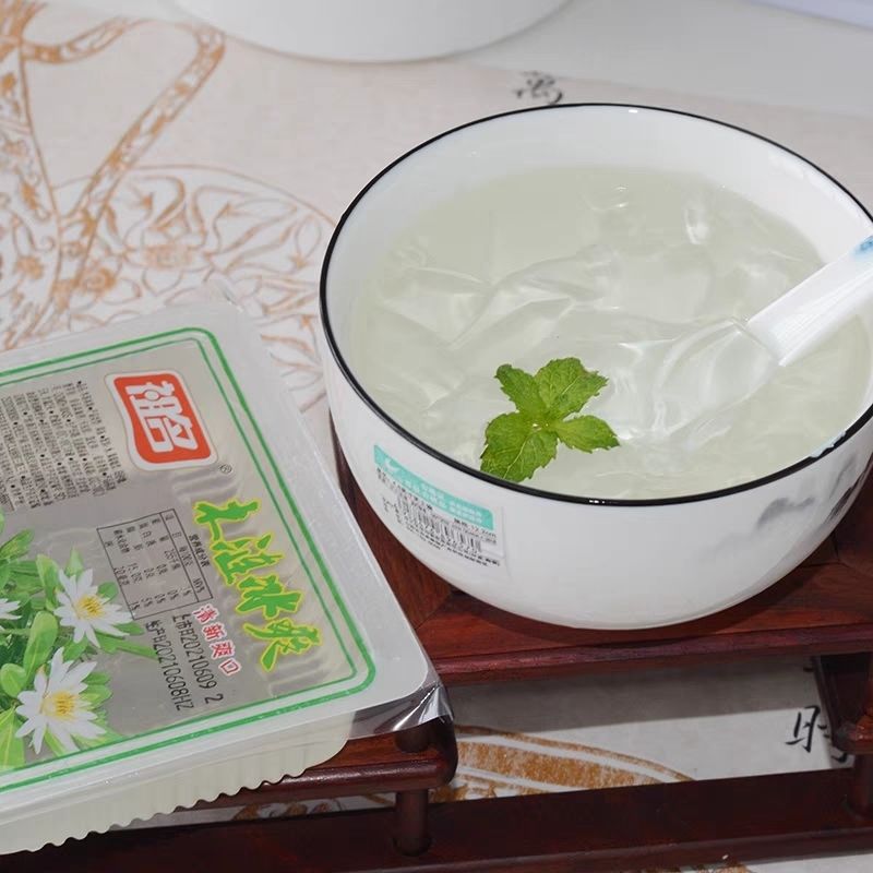 祖名木涟冰爽夏日降暑食品冰果冻薄荷味木莲冰粉木莲冻350g魔芋冻4盒
