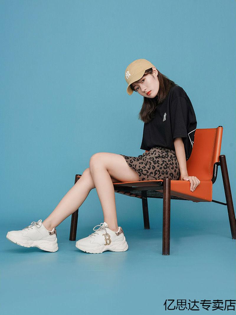 txs mlb ny夏季新款老爹鞋泫雅同款ins印花增高厚底男女学生休闲鞋 ny