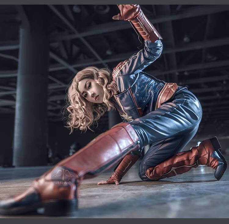 惊奇队长cos 漫路云霄 惊奇队长cos惊奇女士电影连体衣cosplay服装