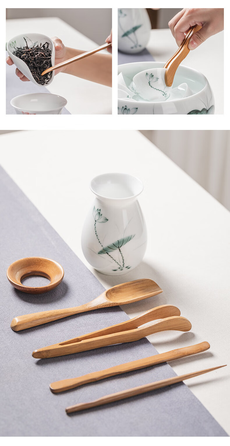 新款茶具日春茶叶手绘功夫茶具套装家用办公室陶瓷茶壶盖碗茶杯荷花小