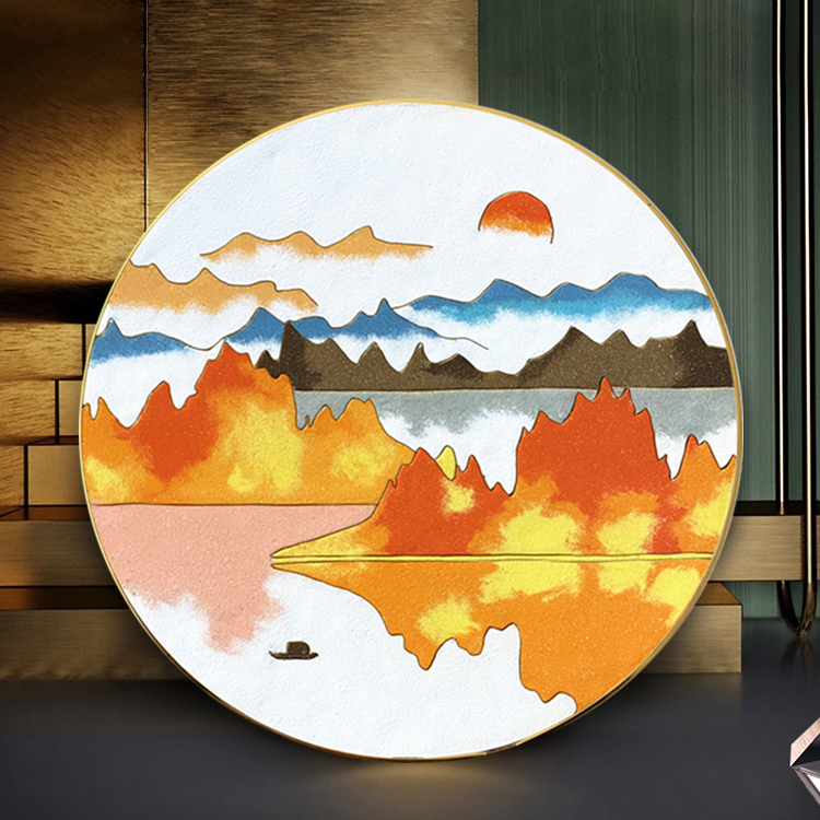 掐丝珐琅手工画diy 初学者景泰蓝掐丝珐琅画diy材料包非遗手工金丝