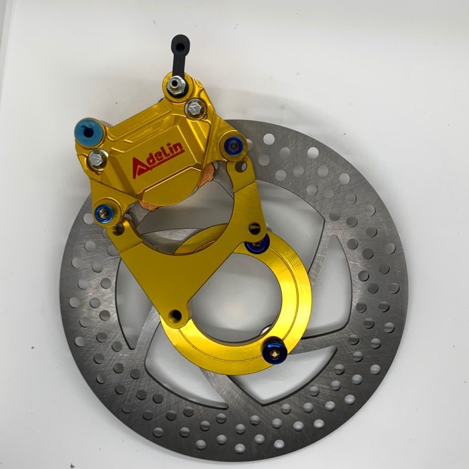 爱得利赛道版卡钳螃蟹对二电摩改装刹车配件n1s龟仔鬼火碟刹 单个赛道