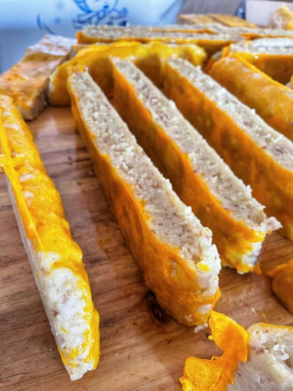 湖北特产黄陂三鲜纯手工油炸猪肉丸子 肉圆子 鱼糕鱼丸现做现发顺丰