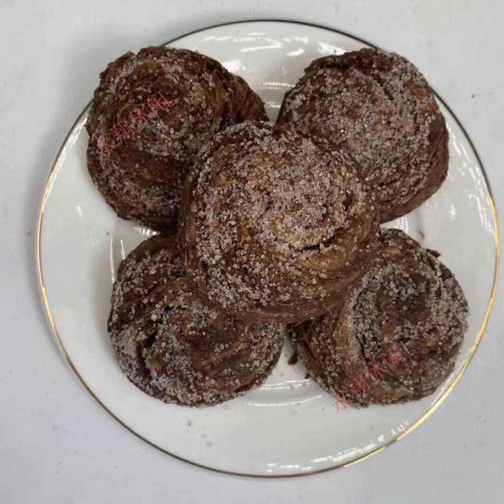 天津特产麻酱烧饼儿时味道老味红白砂糖麻酱烧饼真空袋装早点 白砂糖