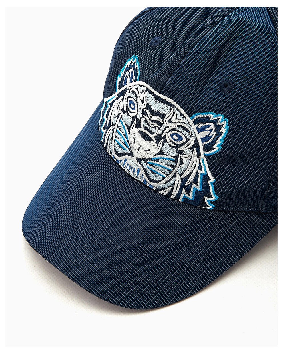 kenzo高田贤三男女通用虎头刺绣图案鸭舌棒球帽子黑色