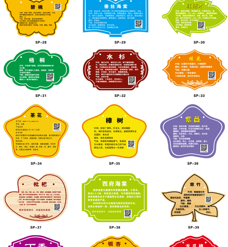 树牌挂牌学校公园不锈钢插地牌子植物绿化信息牌铭牌树木介绍标识牌