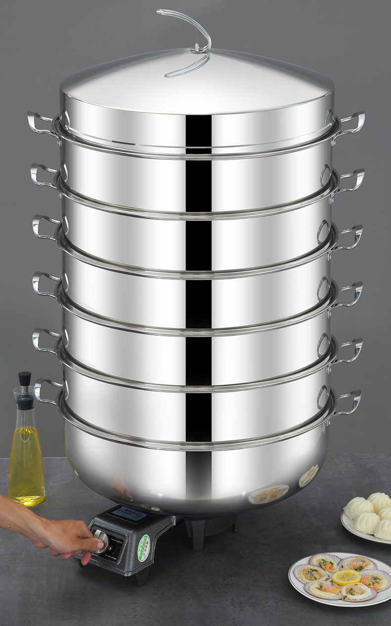 不锈钢笼屉不锈钢蒸笼蒸屉商用蒸包子蒸馒头笼屉多层大号大容量超大