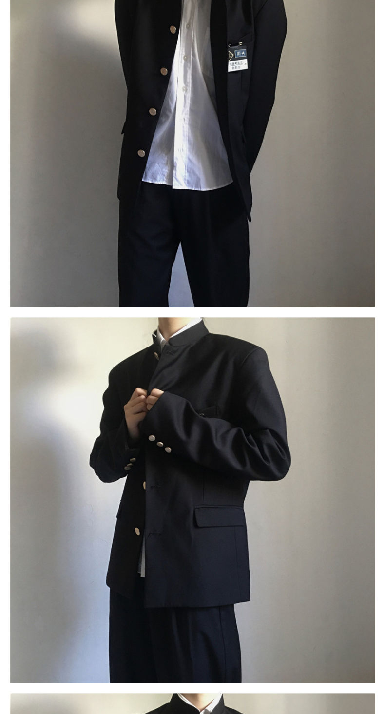 dk制服西装男外套jk情侣套装日系ins学院风西服宽松休闲百搭班服黑色s