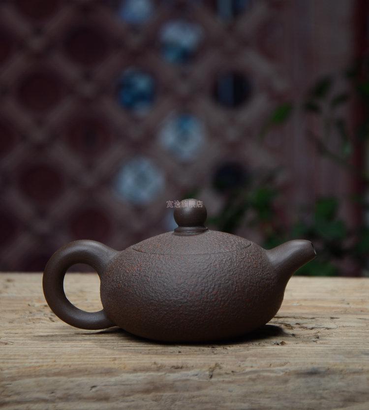 旗舰自营潮州手拉壶谢华潮州手拉壶紫砂林南幽原矿小品朱泥三杯壶功夫