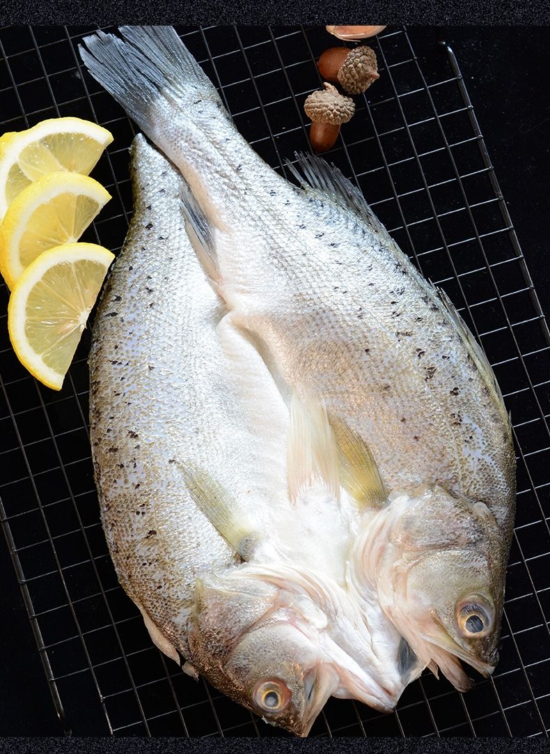 开背鲈鱼腌海鲜水产鲜活 新鲜去鳞去内脏冰冻盐制七星鲈鱼 七星开背海