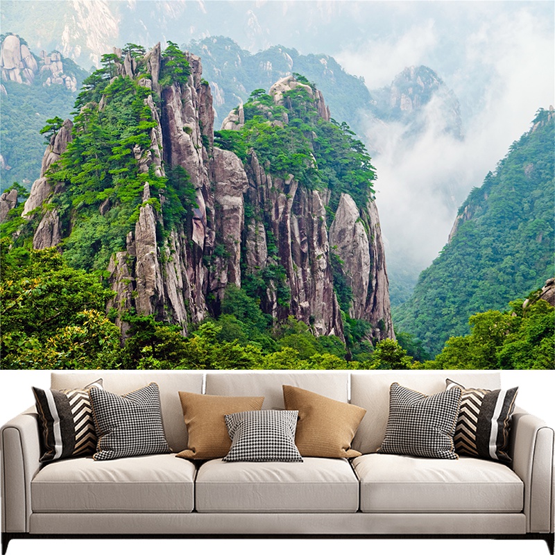 有山无水靠山图泰山画靠山图大山高山横版竖版高清办公室靠山贴画 竖