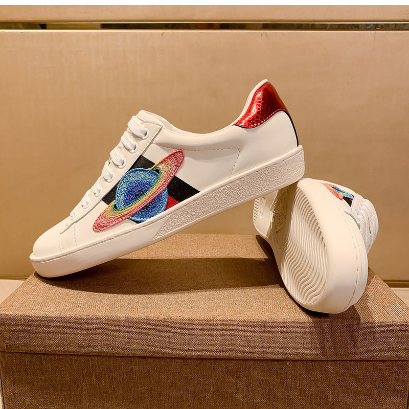 欧洲站酷奇· 酷琦 gg酷奇星球刺绣小白鞋男女情侣鞋子鸳鸯尾板鞋