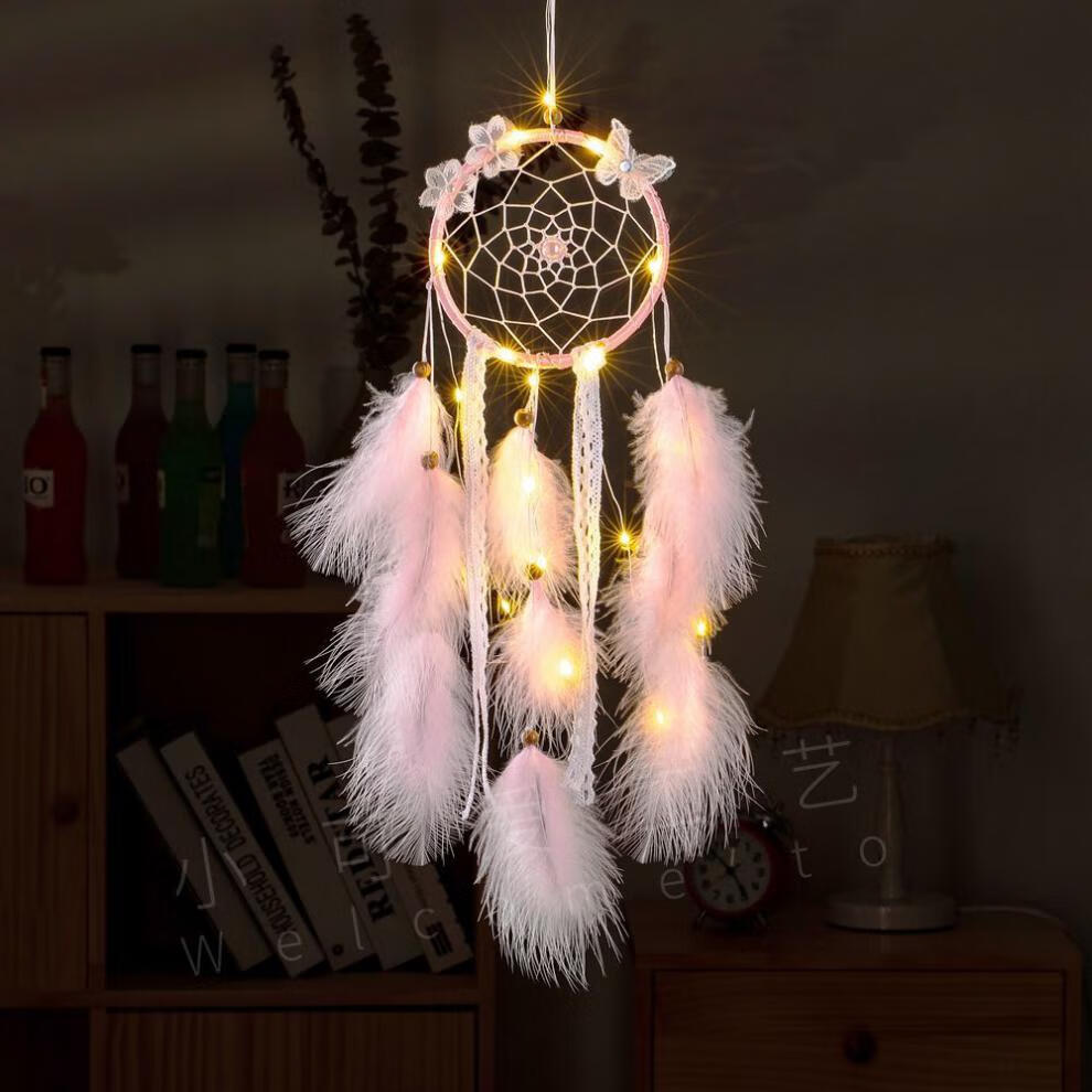 捕梦网吊饰少女心创意猫咪卡通房间挂饰卧室装饰品送同学生日礼物怦然