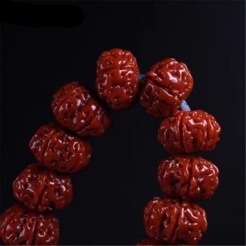 山中玉精选机刷包浆树王小金刚菩提子108颗手串矮桩双龙纹南瓜佛珠