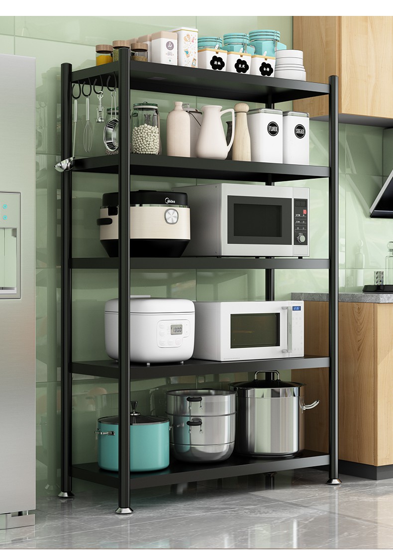 厨房电器置物架厨房置物架落地多层微波炉烤箱多功能储物货架锅架锅具