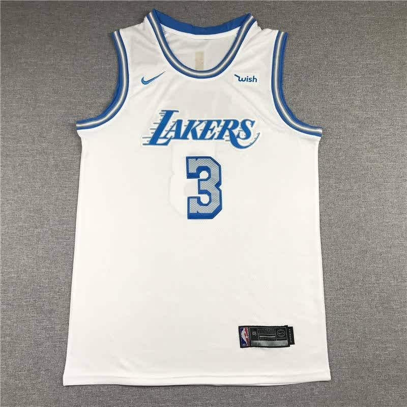滕15讯体15育nba浓眉哥湖人队3号球衣刺绣lakers davis戴维斯ad