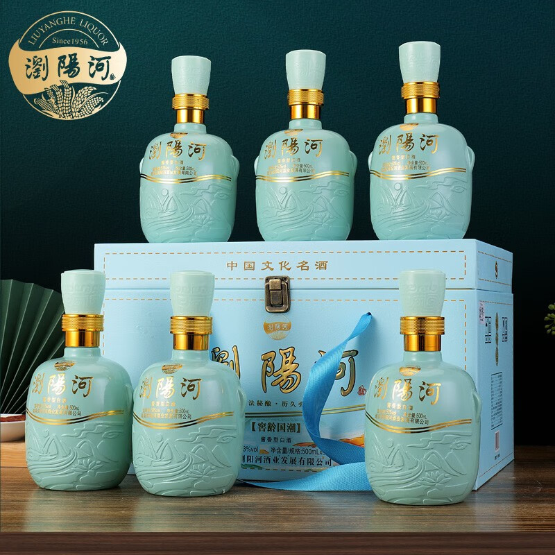 酒煜网劉陽河窖龄国潮53度酱香型白酒 53度 500mL 6瓶