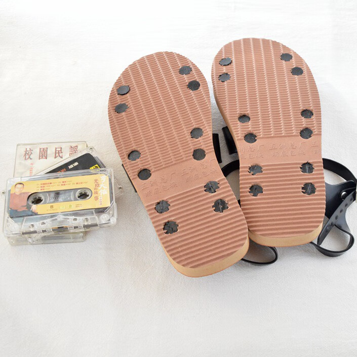 凉鞋男士夏季透气轻便防滑软底沙滩鞋80后90后怀旧父亲 黑色泡沫凉鞋