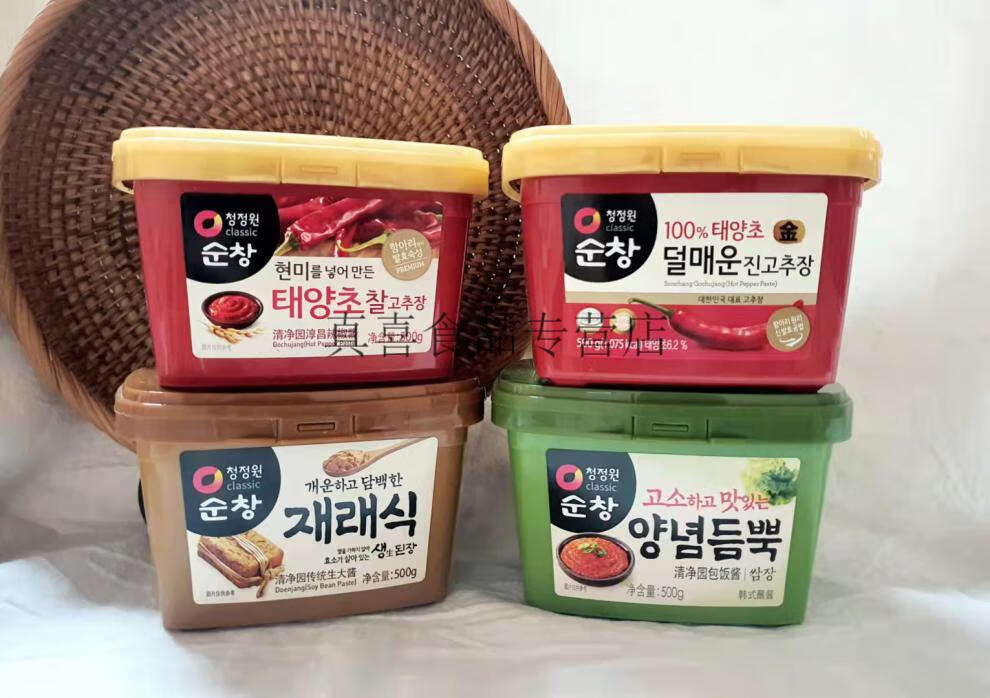 韩国进口清净园辣酱 淳昌辣椒酱大酱蒜蓉酱炒年糕辣酱拌饭酱 烤肉包饭