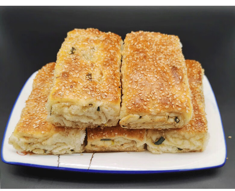 湖北天门土特产手工烘焙伢芽子锅盔传统芝麻猪油锅盔一份10个【图片