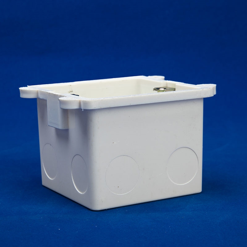 pvc阻燃带耳钉洞接线盒86型预埋暗装插座底盒定位盒暗盒 60-4个【图片