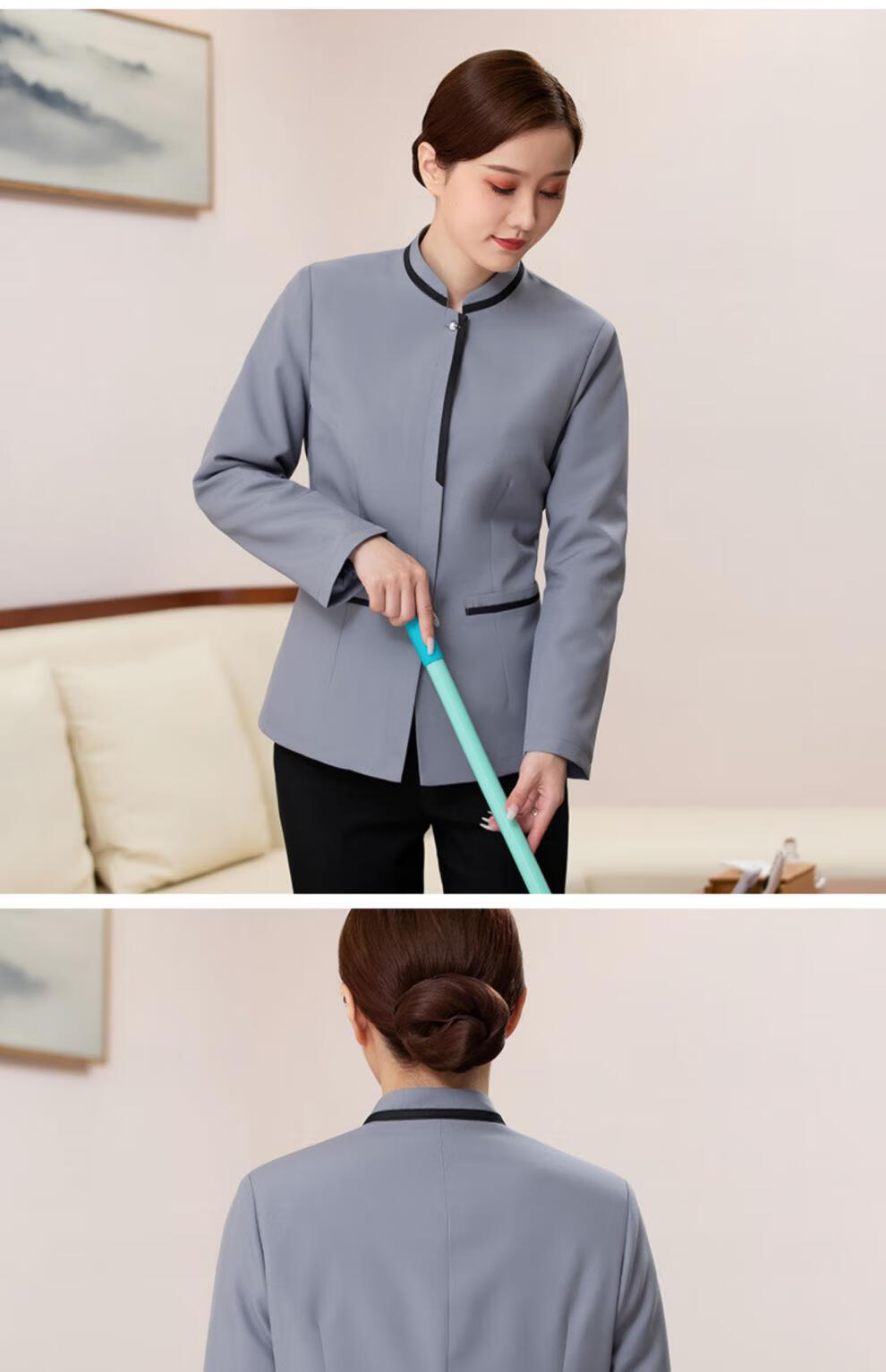 保洁员冬季加棉加厚工作服酒店保洁服务员长袖女客房阿姨保洁服秋冬装