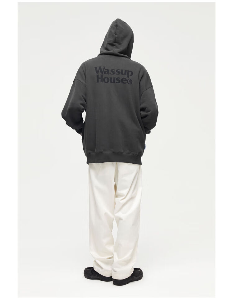 up大地色基础logo拉链卫衣男女侣连帽外套潮开衫 黑灰色 s【图片 价格