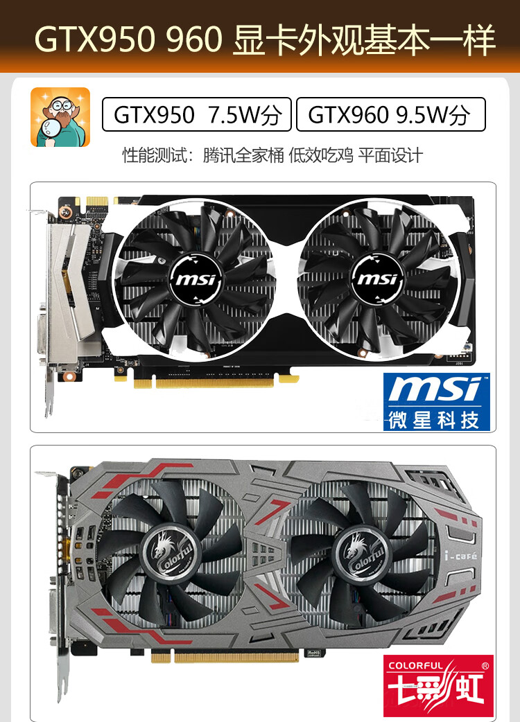 影驰gtx750ti 960 950 1060显卡2g3g4g 650台式游戏独立电脑显卡智宙