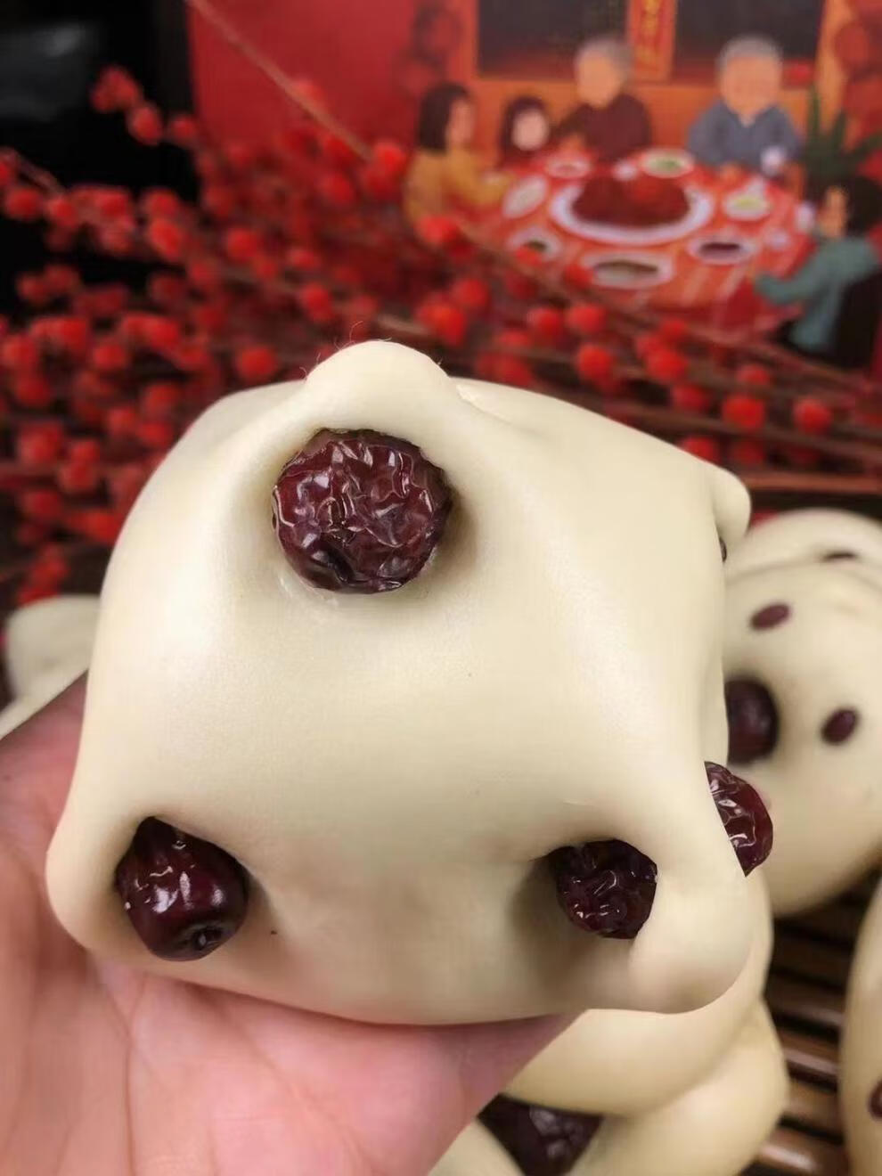 5折 霍州年馍 山西特产霍州年馍枣馍花馍馒头馍馍制作年味礼盒装5斤