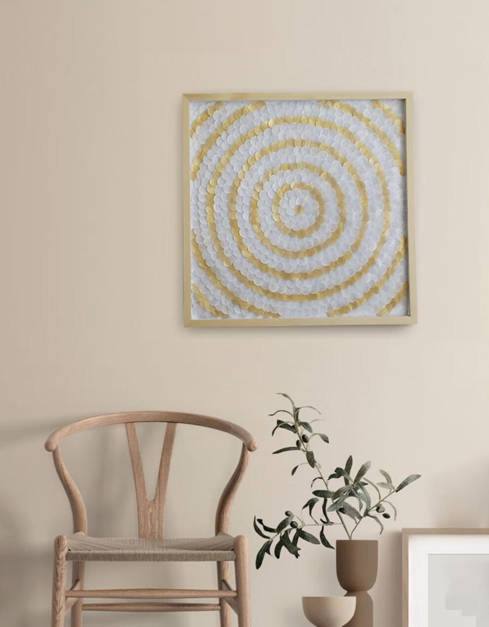 贝壳装饰画 轻奢风艺术贝壳装饰画 创意客厅走廊立体贝母挂画感小众 f