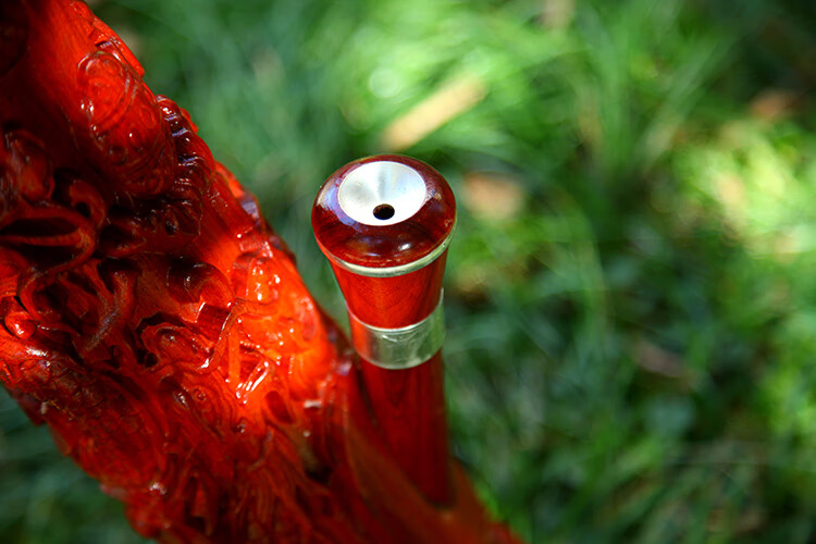 香樟木水烟筒 实木楠竹水烟筒大号雕刻香樟木 烟具烟筒烟斗红花梨竹子