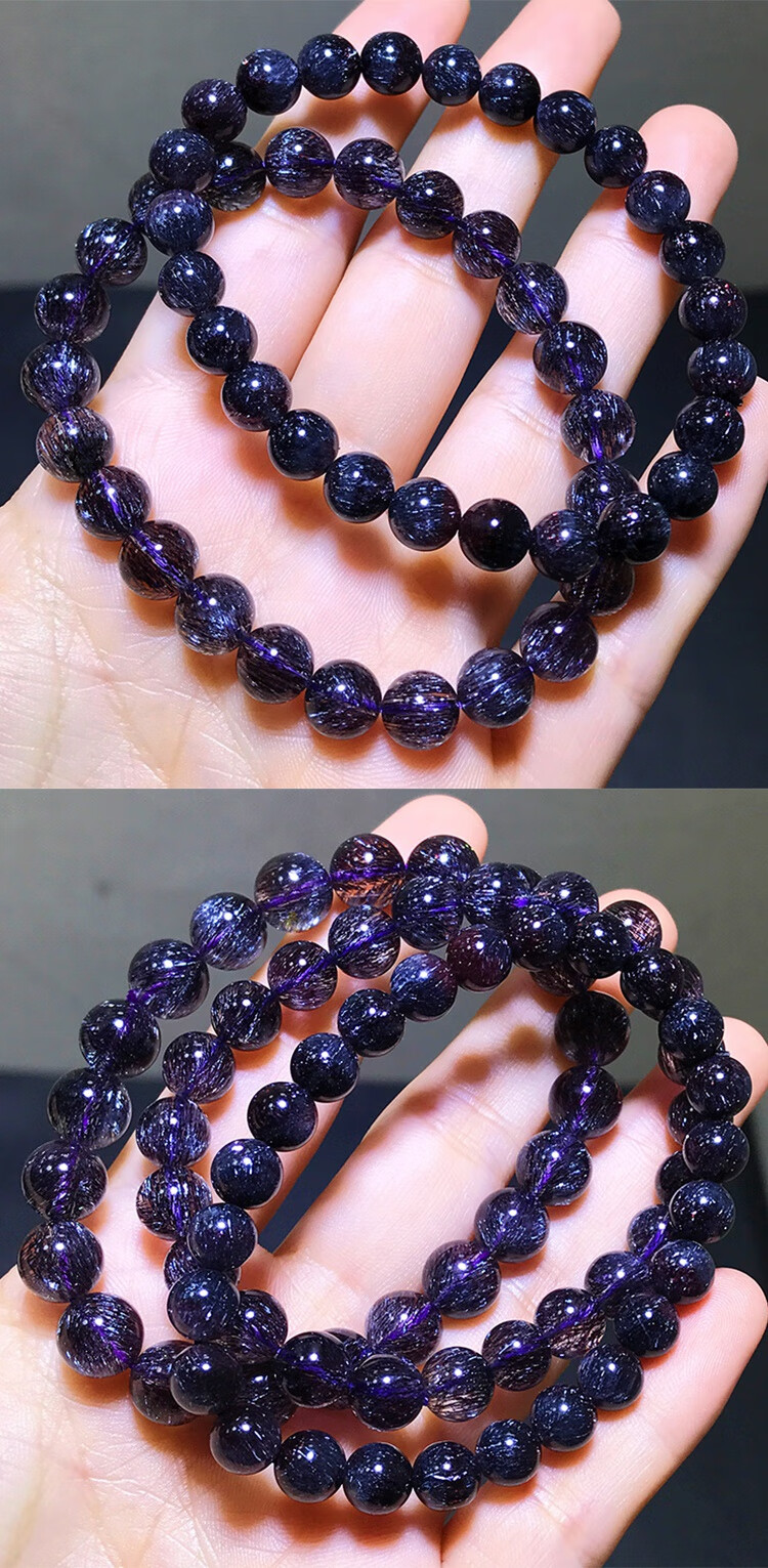 红水晶紫发晶男女士金草莓晶单珠吊坠 酒红色 d050 超七水晶【图片