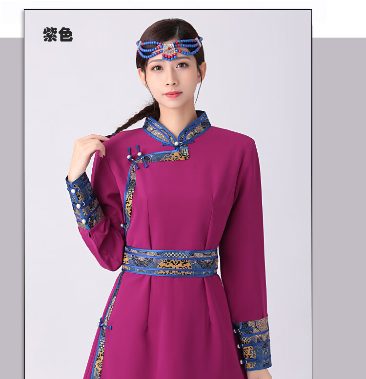 成人夏季日常蒙古族服装蒙古袍女士装生活装改良蒙古女现代民族风工作