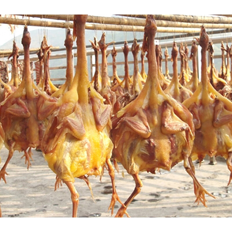 风干鸡湖北荆门十里铺全鸡整只咸鸡农家特色特产腊鸡风干腌鸡风鸡 咸