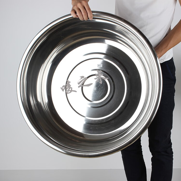 加加大盆子洗澡盆加厚加深洗脸盆圆形不锈钢大盆洗衣服大盆浴盆定制