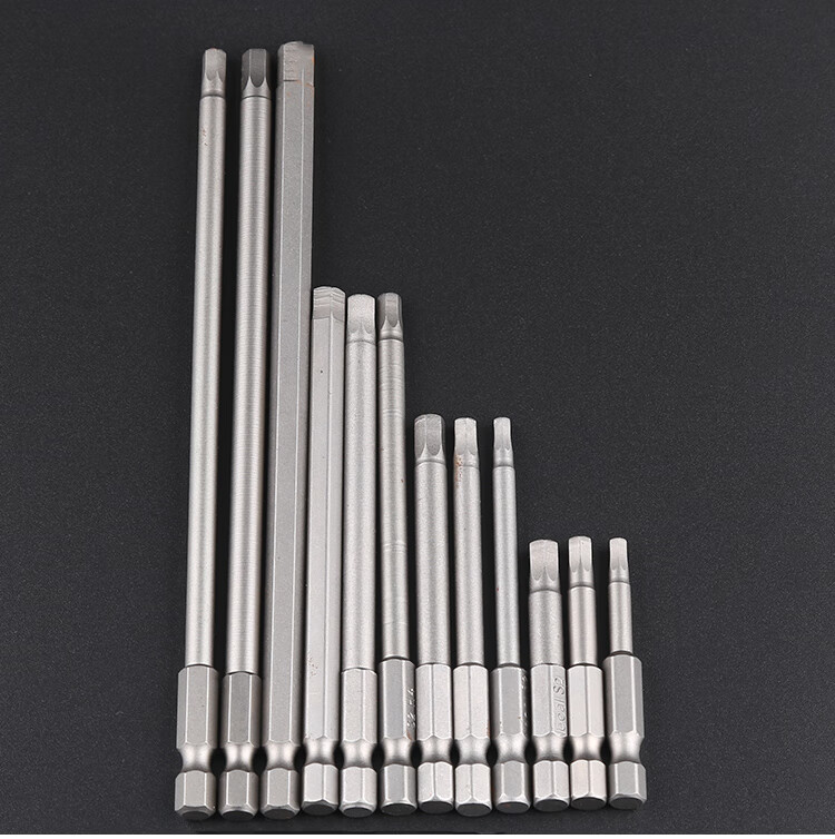 内六角内六方批头螺丝刀电动电钻六角扳手起子头加长强磁性风批头