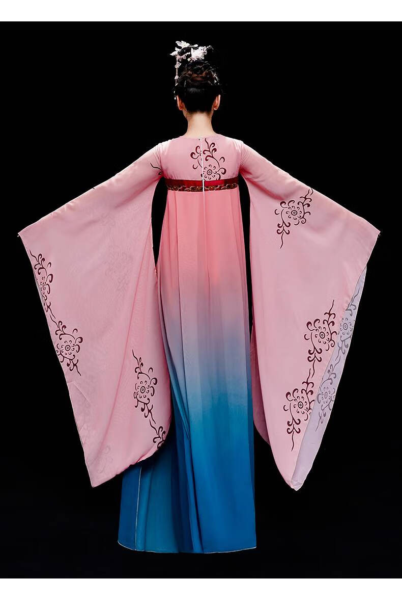 服 国色行歌演出服女装古典舞丽人行古装汉服艺考汉唐舞蹈服装扇子舞