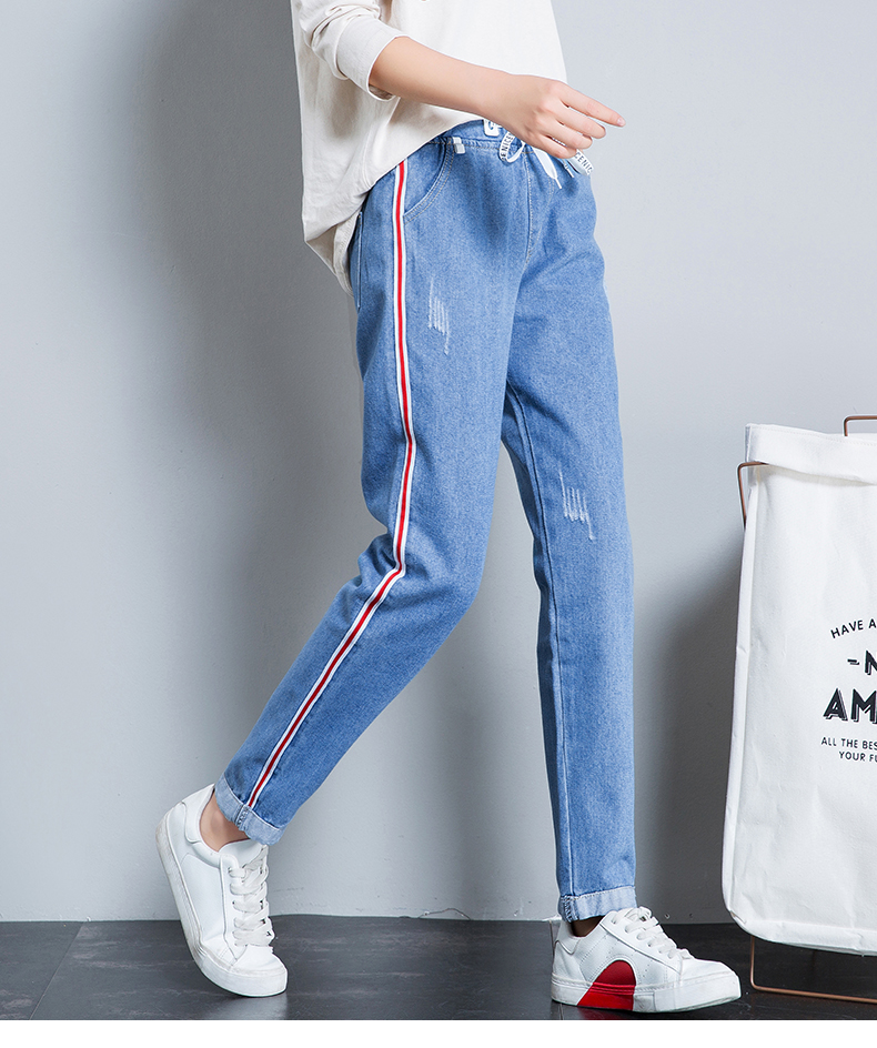 有加绒牛仔裤女学生大童小学生2020新款春秋初中生韩版宽松直筒裤