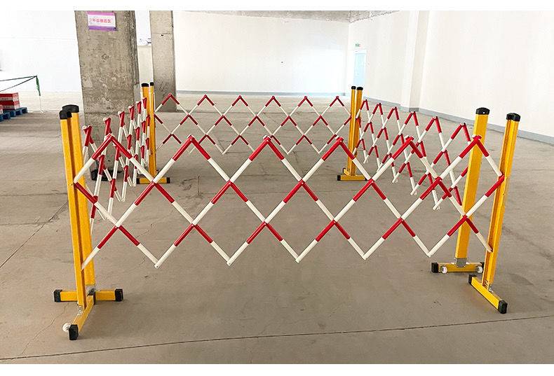 绝缘施工围栏玻璃钢管式伸缩围栏电力安全警戒围挡可移动隔离护栏 高