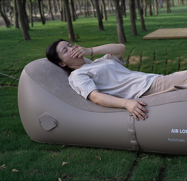 户外自动懒人充气沙发 山约充气沙发户外便携气垫床懒人午休露营休闲