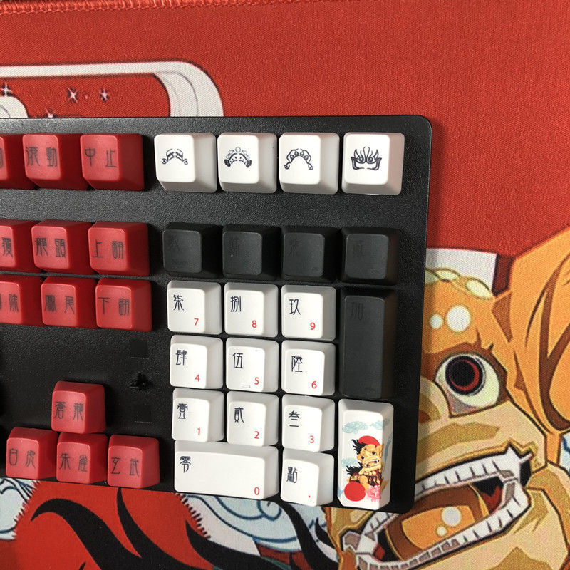 高品质同款花旦娘键帽pbt热升华适合腹灵980樱桃mx8.