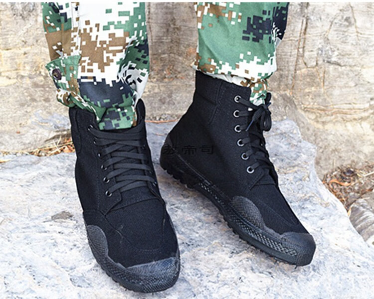 军迷用军i人部分队军工鞋特战训练鞋99作训鞋黑色高帮解放鞋男军鞋
