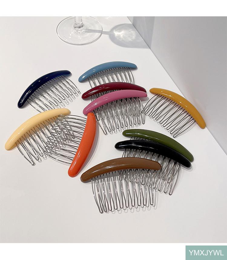 ymxjywl韩国无痕发梳插梳甜美刘海梳倒插发卡防滑女夏后脑勺发夹盘发