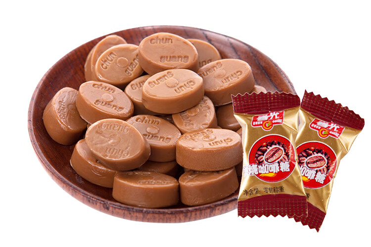 春光炭烧咖啡糖海南特产咖啡糖小包装椰子汁椰奶糖椰子糖咖啡糖块硬