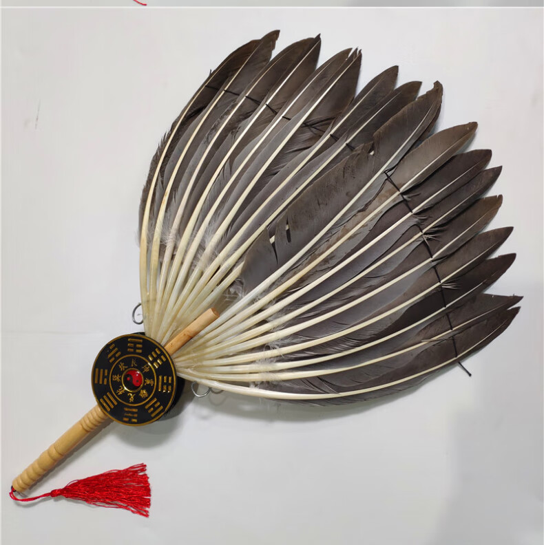 鹅毛扇鹅毛扇孔明扇羽毛扇子诸葛亮羽扇手工扇工艺扇礼品扇道具复古